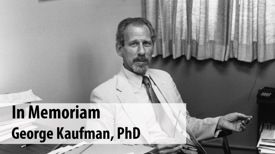In Memoriam photo for the late Professor George Kaufman